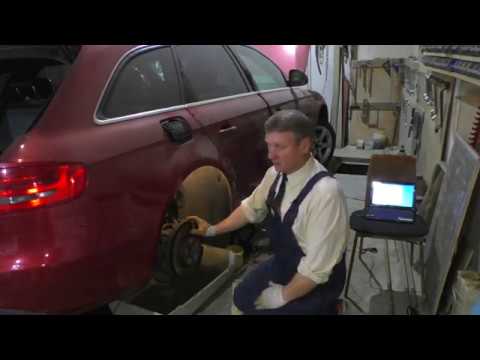 Ауди А4 Б8. Замена задних тормозных колодок и дисков #Replacing brake pads #更换刹车片