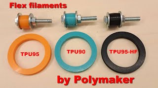 Maybe too detailed flex filament test - Polymaker TPU90 vs TPU95 vs TPU95-HF