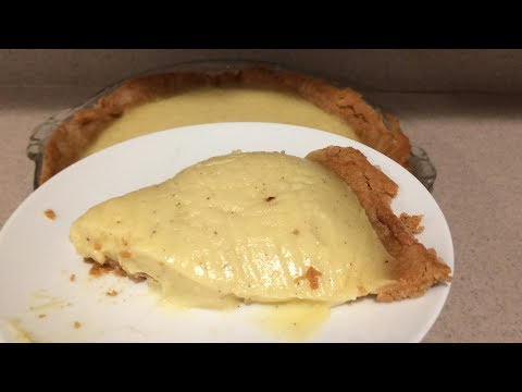 Eggnog Cream Pie (Made with homemade eggnog and a homemade graham cracker crust)