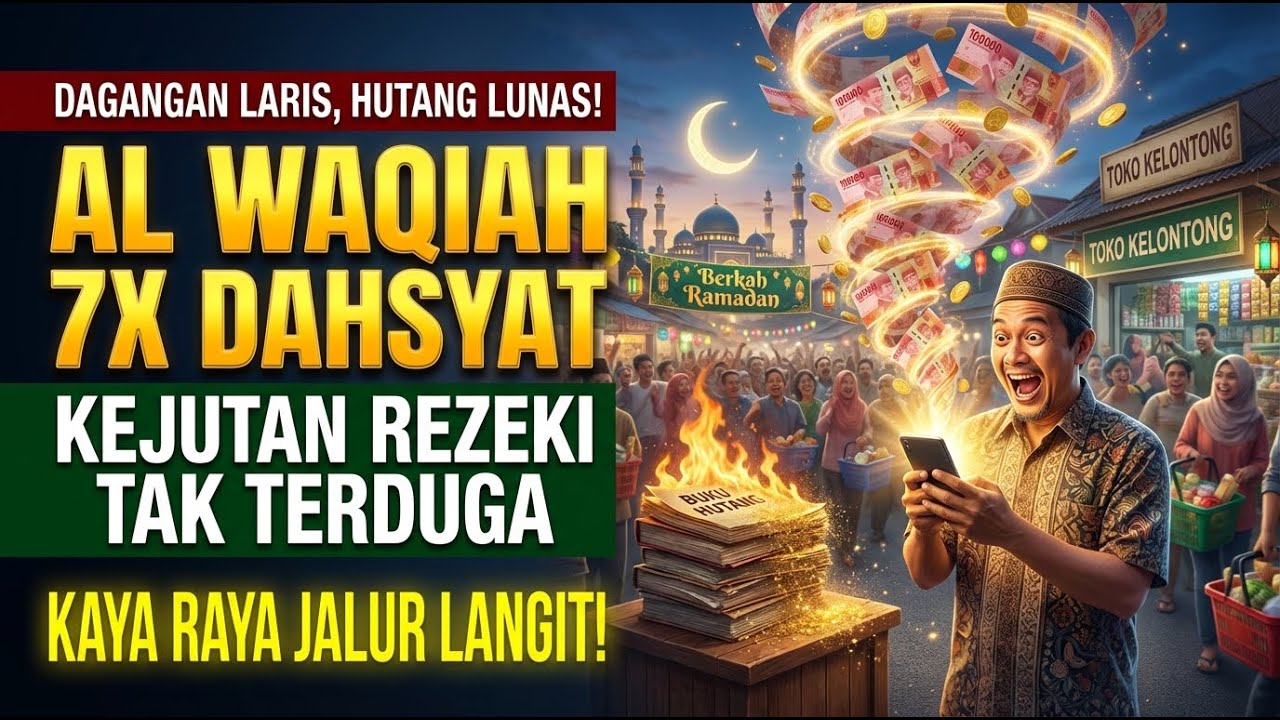 KISAH NYATA! Al Waqiah 7x Penarik Rezeki Halal Penutup Kesulitan