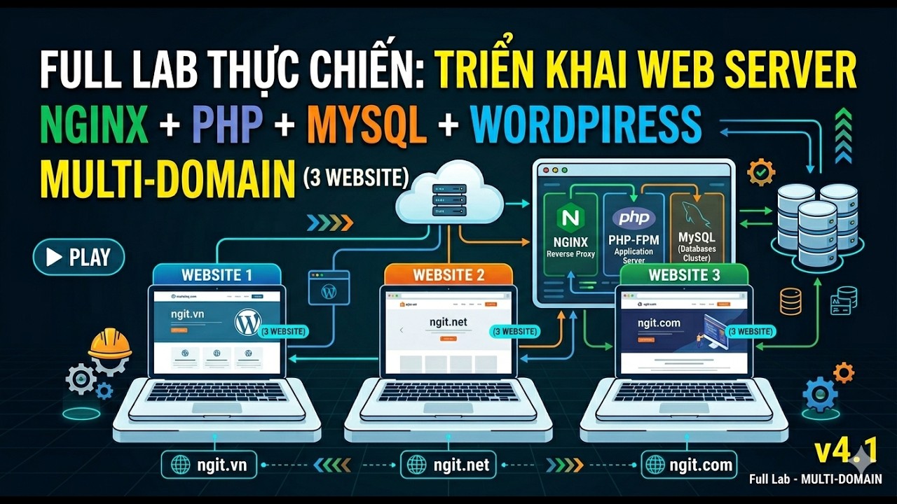 FULL LAB THỰC CHIẾN: TRIỂN KHAI WEB SERVER NGINX + PHP + MYSQL ...