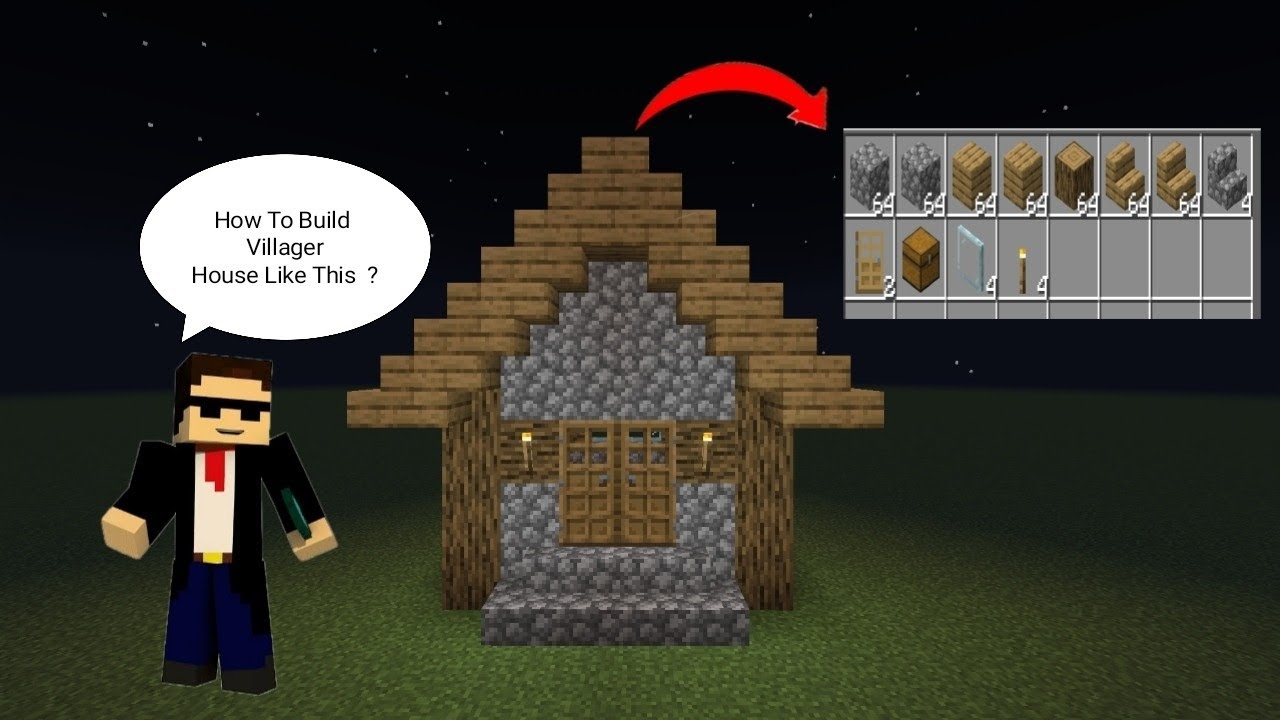How To Build Villager House Easily In Minecraft🤨 - YouTube