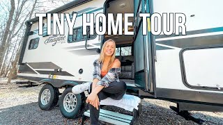 Tour Our 2021 Grand Design Imagine Travel Trailer + Before & After Reveal! | FullTime RV Living