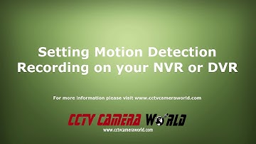Motion Activated Recording Setup for CCTV Camera World