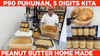 PEANUT BUTTER- 90 PUHUNAN, 5 DIGITS ANG KITA! RECIPE  COSTING   HOW TO SELL 500 BOTTLES