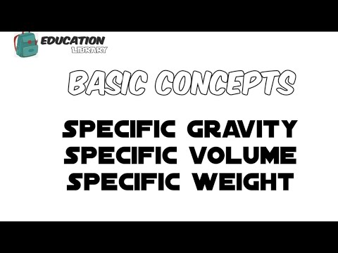 Specific gravity|| specific volume|| specific weight || Basic ...