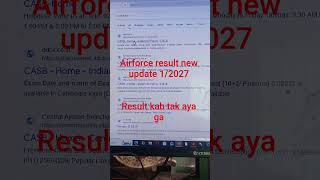 airforce result new update||air force result kab aya ga || air force result 1/2027 #indiaairforce