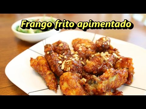 Frango frito com molho apimentado (양념치킨)