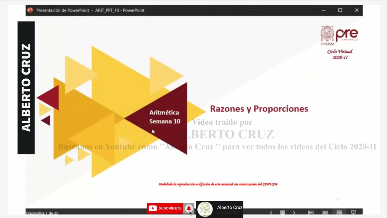  PRE SAN MARCOS 2020 II  Aritmtica semana 10  Razones y proporciones