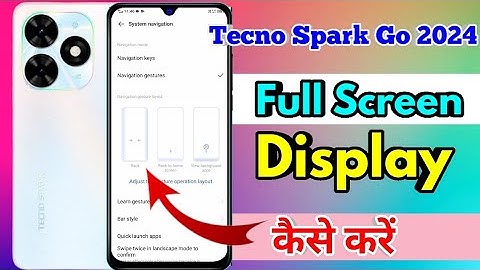how to full screen display in tecno spark go 2024 | tecno spark go 2024 full screen display setting