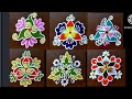6 attractive mini rangoli collections 41 dots simple  easy daily designs  trending muggulu