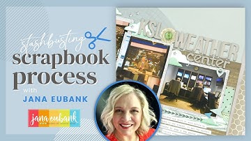 STASHBUSTING | Creating with a Monochromatic Color Scheme | SCRAPBOOK PROCESS