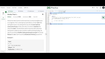 Stickler Thief  | Practice  |  GeeksforGeeks