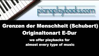 Grenzen der Menschheit (Franz Schubert / Goethe) Playback Instrumental Demo Originaltonart E-Dur