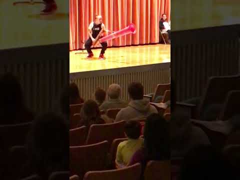 Traffic cone talent show at Neff elementary school by ty Ferris on traffic cone Saxophone 🎷