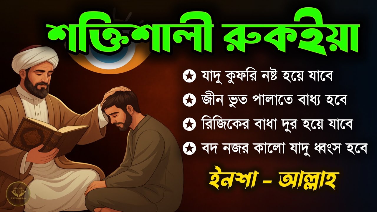 শক্তিশালী রুকাইয়া আয়াত | জ্বীন, ভূত, কালো যাদু , রোগ, দুশ্চিন্তা কেটে যাবে | POWERFUL RUQYAH AYAT 