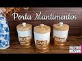 IDEIA COM LATAS DE LEITE EM PÓ, COMO FAZER UM PORTA MANTIMENTOS #DIY #LATASDELEITE - Faça Você Mesmo