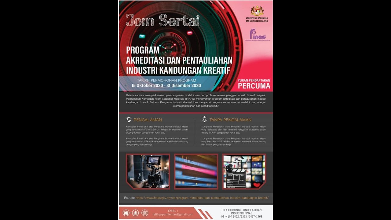 Lensa Finas Program Akreditasi Pentauliahan Industri Kreatif Youtube