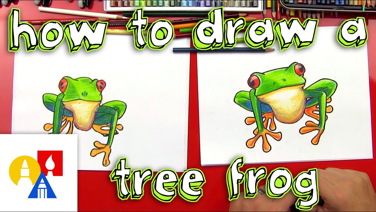 how to draw a frog step by step for kids easy