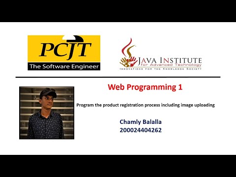 Program the product registration process including image uploading