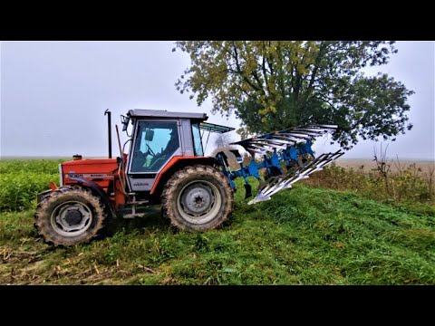 Massey Ferguson 3065 autotronic mit 4 -Schar Lemken Volldrehpflug