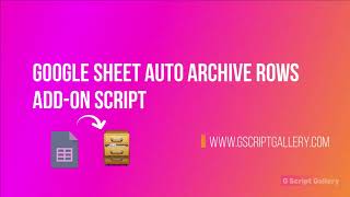 Automatically move rows in Google Sheets with this add-on script.