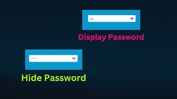 How To Hide And Show Password On website Using HTML, CSS & JavaScript | Password Toggle