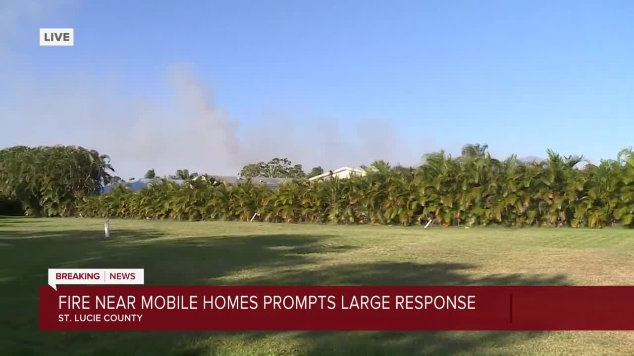 Firefighters battle fire near Spanish Lakes community in Port St. Lucie ...