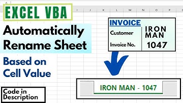 Excel VBA - Automatically Rename WorkSheet Based on Cell Value