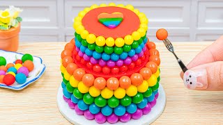 Beautiful Miniature Colorful Cake 🌈 Miniature Rainbow Chocolate Cake Decorating Ideas by Lotus Cakes