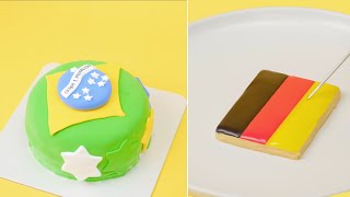 Top 10+ Most Amazing World Cup 2022 Flag Cake Decorating Ideas | DIY Cake Hack | Cat Caron #00029