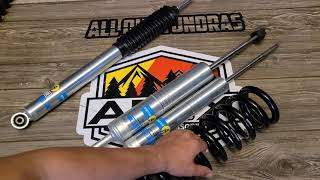 Tundra Bilstein shocks comparison and Lift height settings.