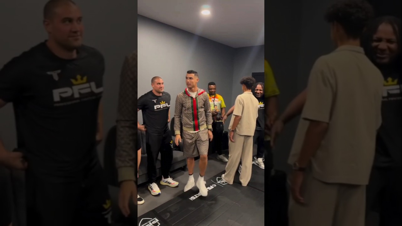 STARS OUTFIT pt.123  Cristiano Ronaldo outfit with Ngannou at PFL 2024  