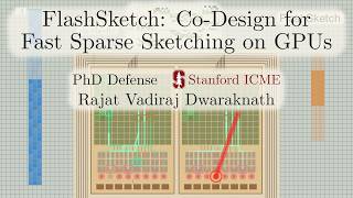 FlashSketch: Co-Design for Fast Sparse Sketching on GPUs | PhD Defense, Rajat Vadiraj Dwaraknath