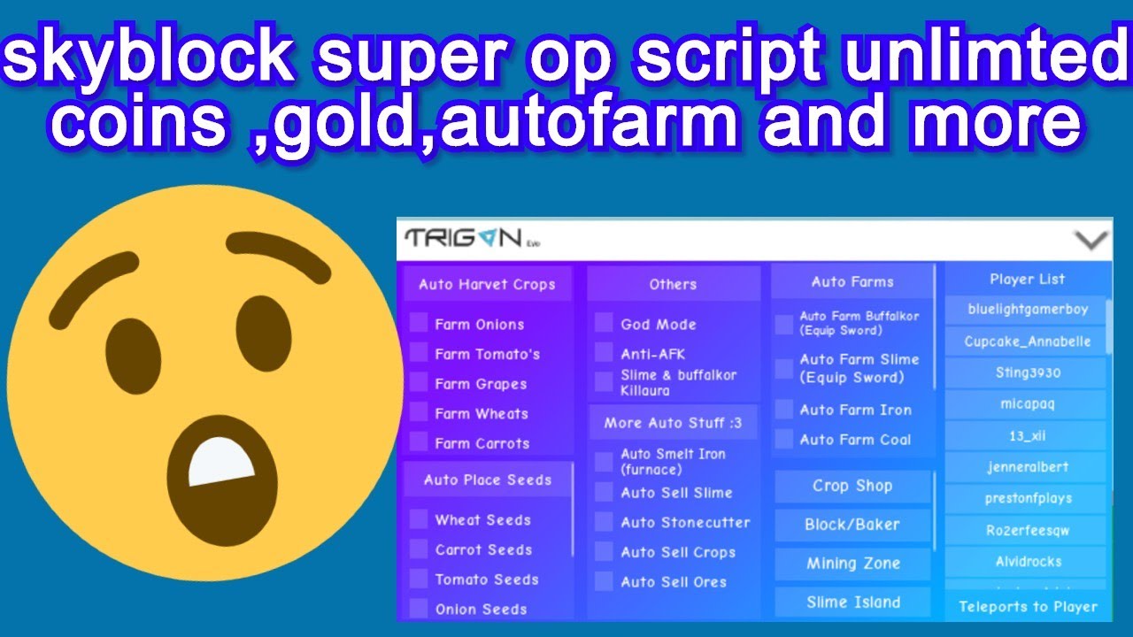 Skyblock V2 Roblox Script Hack Unlimited Gold Money And More May 2020 Youtube - money cheat vip for voxhalls epic mining roblox