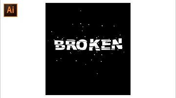 Broken Text Effect - Adobe Illustrator Tutorial #shorts #illustrator