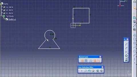 Catia V5 Tutorial-18 Trim Extend Sketch
