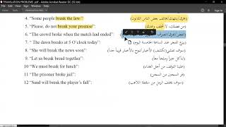 Translation 2 - Sun and Tue recorded classes - Translation of Polysemy and Collocations