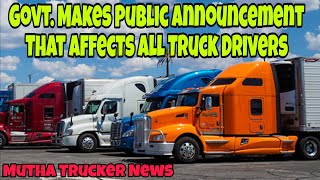 Major Loss!  Govt. Makes Public Announcement That Will Affect All Truck Drivers 🤯 by Mutha Trucker - Official Trucking Channel 21,505 views 2 weeks ago 8 minutes, 2 seconds