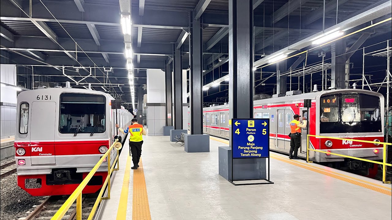 Peron dan Jalur Baru Stasiun RANGKASBITUNG | RAMAINYA Aktivitas Kereta Api Malam, Ada KA BAJA COIL