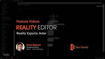 Reality Editor | Reality Exports: Actor