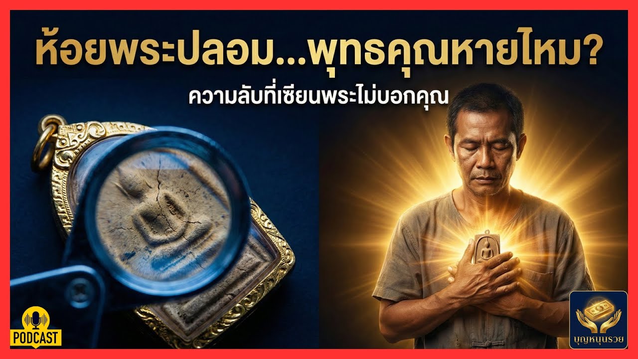 ห้อยพระปลอมพุทธคุณหายไหม? ความลับที่เซียนพระไม่บอกคุณ ธรรมะสอนใจ | บุญหนุนรวย Podcast