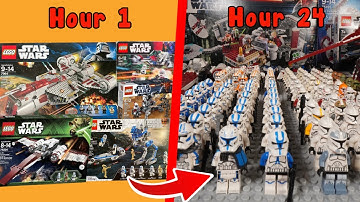 I Have 24 Hours To Build A Huge LEGO Star Wars Clone Army! (+giveaway)