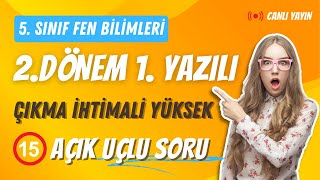 5. Sınıf Fen Bilimleri 2. Dönem 1. Yazılı Soruları / Açık Uçlu Sorular