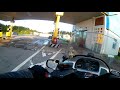 Moto ride in a provincial Russian city on a Honda PC800