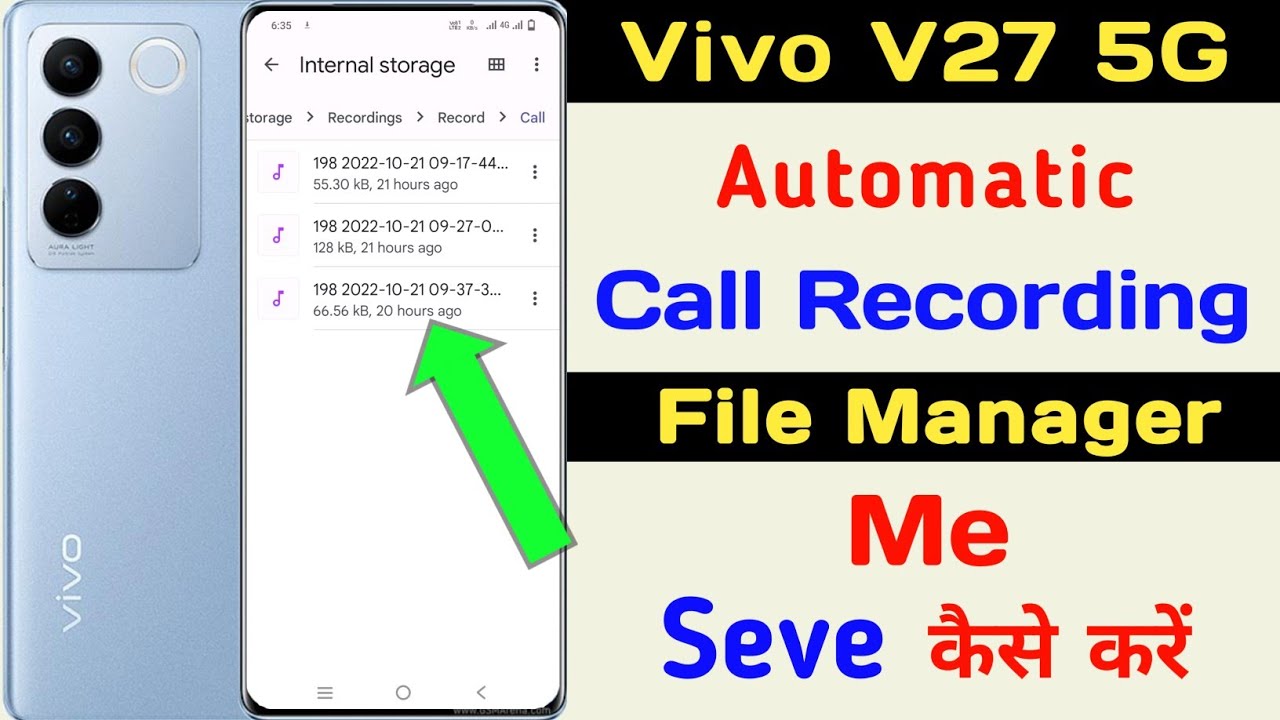 Vivo V27 Call Recording Files Manager Me Seve How To Seve Call
