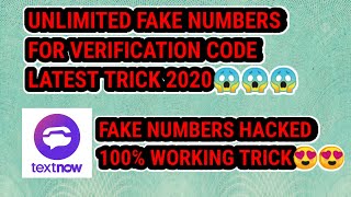 Unlimited Fake Numbers Hack 2020 | Get Verficication Code Easily 100% Working | TextNow