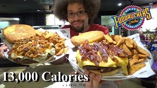 Fuddruckers Double Burger Challenge  l 13,000 Calories