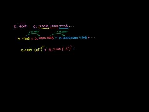 Video: ¿Cómo se expresa un decimal periódico con una serie infinita?