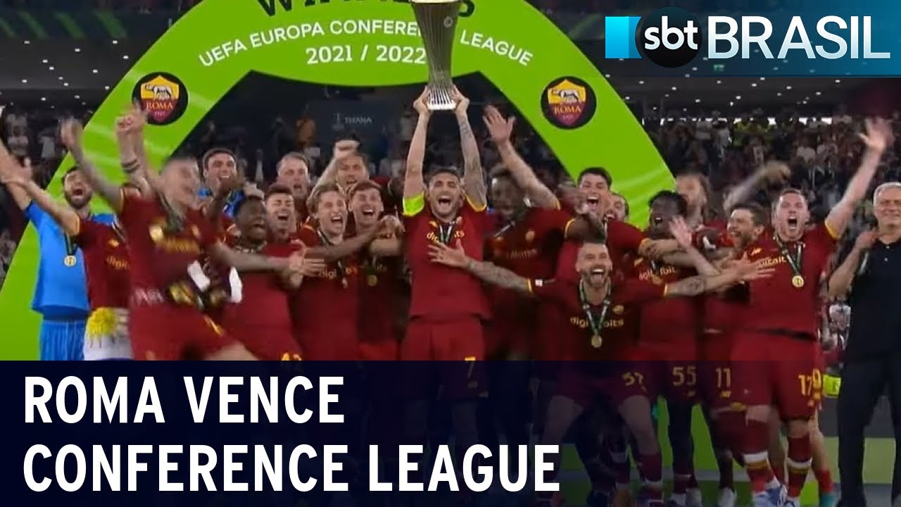 Roma vence primeira edição da Conference League | SBT Brasil (25/05/22)